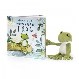 Jellycat A Fantastic Day for Finnegan Frog Book and Finnegan Frog Discover Grün | Deutschland 267-HLWAPZ