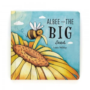 Jellycat Albee And The Big Seed Book 21cm x 21cm x 2cm Baby & Books Gelb | Deutschland 459-WMANEB