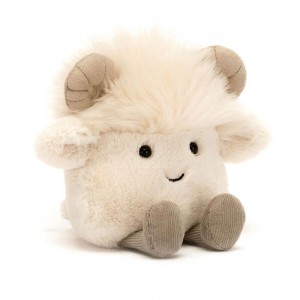 Jellycat Amuseabean Ram 12cm x 9cm x 6cm Animals Weiß | Deutschland 348-YHESUB