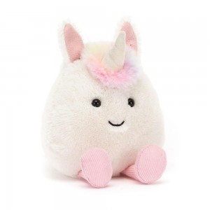 Jellycat Amuseabean Unicorn 12cm x 9cm x 6cm Animals Weiß | Deutschland 374-BUXNAR