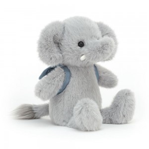Jellycat Backpack Elephant 22cm x 9cm x 8cm Animals Grau | Deutschland 840-WCDHUV