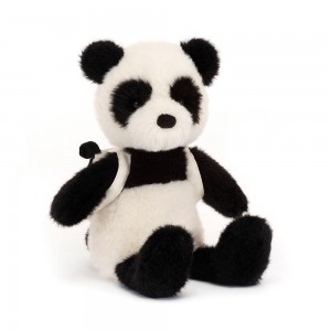Jellycat Backpack Panda 22cm x 9cm x 8cm Animals Schwarz | Deutschland 462-SUMYTC