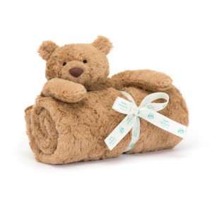 Jellycat Bartholomew Bear Blankie 56cm x 70cm x 9cm Baby & Books Braun | Deutschland 483-QGRLHC
