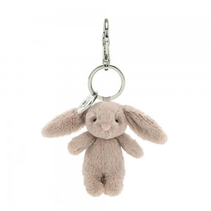 Jellycat Bashful Bunny 15cm x 4cm x 3cm Bag Charm Beige | Deutschland 627-AJDSMK
