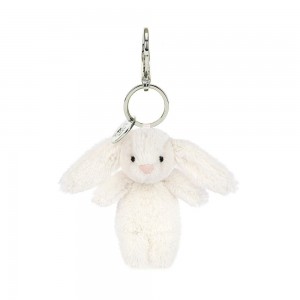 Jellycat Bashful Bunny Cream 15cm x 4cm x 3cm Bag Charm Weiß | Deutschland 568-KBMLIZ