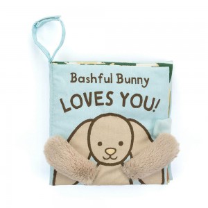 Jellycat Bashful Bunny Loves You Book 15cm x 15cm x 5cm Baby & Books Beige | Deutschland 296-PIGJYK