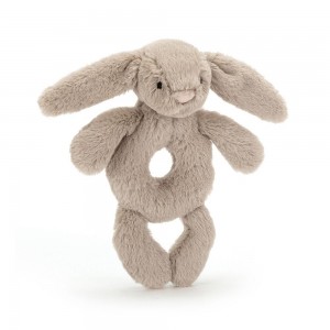 Jellycat Bashful Bunny Ring Rattle 18cm x 8cm x 2cm Baby & Books Beige | Deutschland 537-MPSFOC