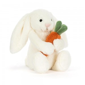 Jellycat Bashful Carrot Bunny 18cm x 9cm x 8cm Animals Weiß | Deutschland 713-LKMHPN