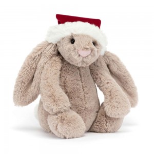 Jellycat Bashful Christmas Bunny 31cm x 12cm x 9cm Animals Beige | Deutschland 347-AXDSWO