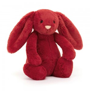 Jellycat Bashful Cranberry Bunny 18cm x 9cm x 8cm Animals Rot | Deutschland 395-TVALON