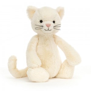 Jellycat Bashful Cream Kitten 31cm x 12cm x 9cm Animals Weiß | Deutschland 724-LATPXE