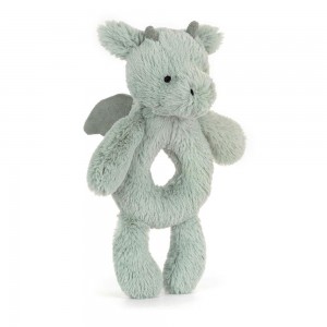 Jellycat Bashful Dragon Ring Rattle 18cm x 8cm x 2cm Baby & Books Grün | Deutschland 658-QKDSXF