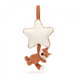 Jellycat Bashful Fox Cub Musical Pull 30cm x 20cm x 6cm Baby & Books Orange | Deutschland 742-UONRBJ
