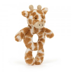 Jellycat Bashful Giraffe Ring Rattle 18cm x 8cm x 2cm Baby & Books Orange | Deutschland 183-LMUCQH