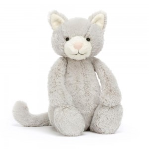 Jellycat Bashful Kitty 31cm x 12cm x 9cm Animals Grau | Deutschland 641-QHJTKY