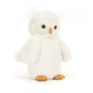 Jellycat Bashful Owl 27cm x 10cm x 10cm Animals Weiß | Deutschland 189-GEYTQD