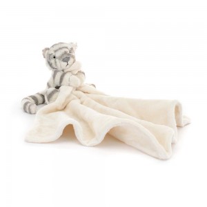 Jellycat Bashful Snow Tiger Soother 15cm x 34cm x 34cm Baby & Books Grau | Deutschland 052-YHEMFA