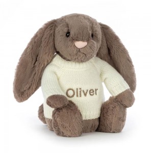 Jellycat Bashful Truffle Bunny with Personalised Cream Jumper 31cm x 12cm x 9cm Discover Braun | Deutschland 978-QSFJMH