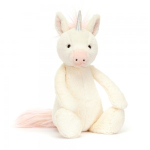 Jellycat Bashful Unicorn 31cm x 12cm x 9cm Animals Weiß | Deutschland 954-OKHUQB