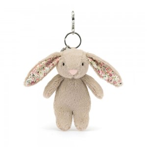 Jellycat Blossom Bunny 17cm x 4cm x 3cm Bag Charm Beige | Deutschland 542-SJPNZL