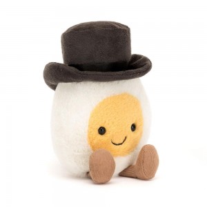 Jellycat Boiled Egg Groom 15cm x 9cm x 4cm Amuseables Weiß | Deutschland 928-FKYSNT