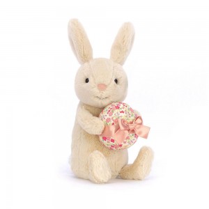 Jellycat Bonnie Bunny with Egg 18cm x 8cm x 6cm Animals Beige | Deutschland 956-SCLWFU