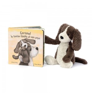 Jellycat Caramel Le Toutou Timide Et Son Papa & Bashful Fudge Puppy Medium Discover Braun | Deutschland 027-QFTSNU