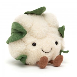 Jellycat Cauliflower 20cm x 17cm x 13cm Amuseables Weiß | Deutschland 243-DOYPFL