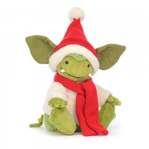 Jellycat Christmas Grizzo 30cm x 10cm x 9cm Animals Grün | Deutschland 895-UJAIWG