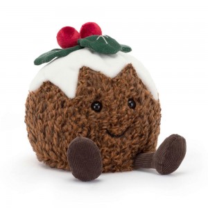 Jellycat Christmas Pudding 17cm x 13cm x 12cm Amuseables Braun | Deutschland 356-GZOUIJ