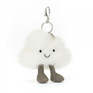 Jellycat Cloud 15cm x 13cm x 5cm Bag Charm Weiß | Deutschland 265-FSBJRL