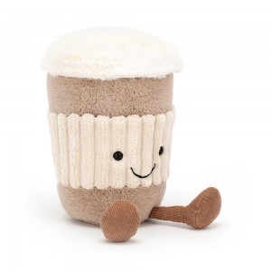 Jellycat Coffee-To-Go 16cm x 7cm x 7cm Amuseables Beige | Deutschland 713-XMPJKE