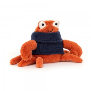 Jellycat Cozy Crew Crab 12cm x 10cm x 7cm Animals Orange | Deutschland 634-XAZFGL