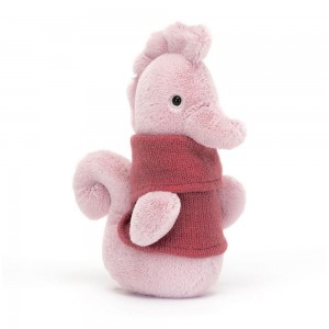 Jellycat Cozy Crew Seahorse 17cm x 6cm x 9cm Animals Rosa | Deutschland 275-NBHUWJ