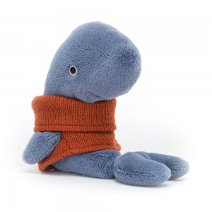 Jellycat Cozy Crew Whale 15cm x 6cm x 10cm Animals Blau | Deutschland 201-MQTZPW