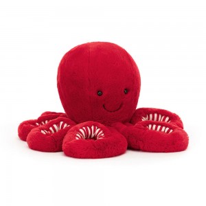 Jellycat Cranberry Octopus 47cm x 19cm x 19cm Animals Rot | Deutschland 719-FWPXTM