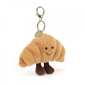 Jellycat Croissant 16cm x 13cm x 4cm Bag Charm Beige | Deutschland 913-EQWCDK