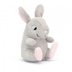 Jellycat Cuddlebud Bernard Bunny 16cm x 10cm x 8cm Animals Grau | Deutschland 873-ORNUXZ