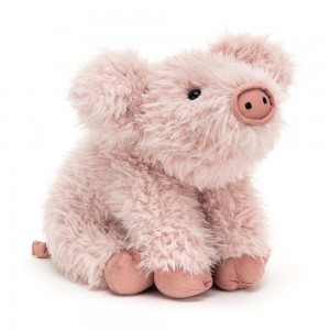 Jellycat Curvie Pig 25cm x 16cm x 10cm Animals Rosa | Deutschland 147-EDMQWZ