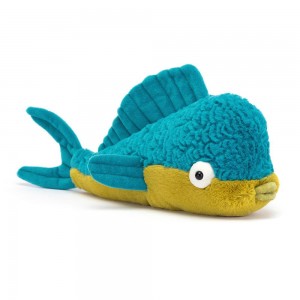 Jellycat Delano Dorado Fish 12cm x 9cm x 24cm Animals Blau | Deutschland 946-JKMCAG