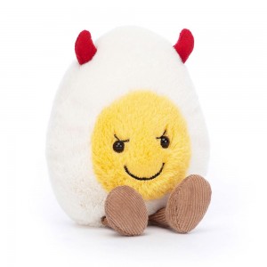 Jellycat Devilled Egg 14cm x 9cm x 4cm Amuseables Weiß | Deutschland 068-XKTOCY