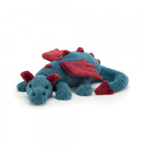 Jellycat Dexter Dragon 3.1in x 3.1in x 11.8in Animals Blau | Deutschland 971-WCKVZX