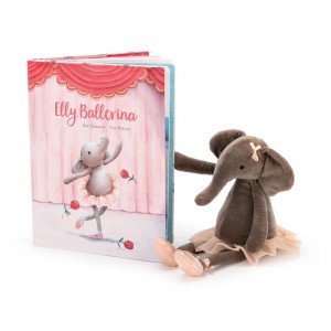 Jellycat Elly Ballerina Book and Dancing Darcey Elephant Baby & Books Grau | Deutschland 752-IJLXQM
