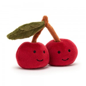 Jellycat Fabulous Fruit Cherry 9cm x 11cm x 5cm Amuseables Rot | Deutschland 452-SMKXHV