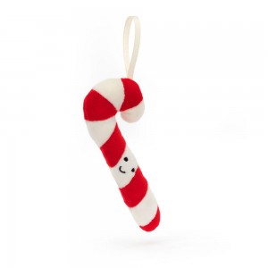 Jellycat Festive Folly Candy Cane 11cm x 13cm x 2cm Amuseables Rot | Deutschland 296-IXLGUA