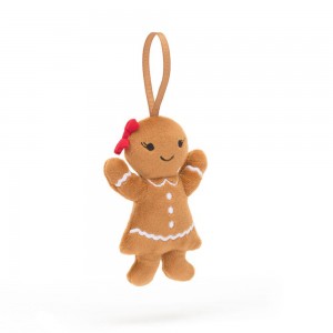 Jellycat Festive Folly Gingerbread Ruby 10cm x 6cm x 2cm Amuseables Braun | Deutschland 980-IJGZSF