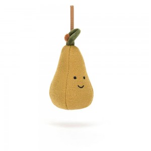 Jellycat Festive Folly Pear 10cm x 6cm x 6cm Amuseables Gelb | Deutschland 780-HTMLXE