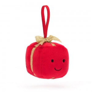 Jellycat Festive Folly Present 13cm x 7cm x 7cm Amuseables Rot | Deutschland 342-NKHBZD