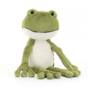 Jellycat Finnegan Frog 23cm x 7cm x 7cm Animals Grün | Deutschland 382-NFWUAD