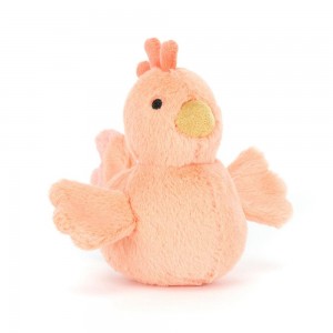 Jellycat Fluffy Chicken 11cm x 6cm x 11cm Animals Orange | Deutschland 168-RJOZEA